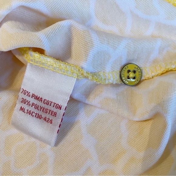 Magnolia Lane Masters Golf Short Sleeve Polo Top Yellow and White - Small - Picture 6 of 11